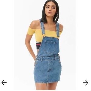 Denim overall dress